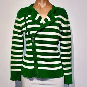 GAP Woman Green and White Knitted Sweater Size Small
